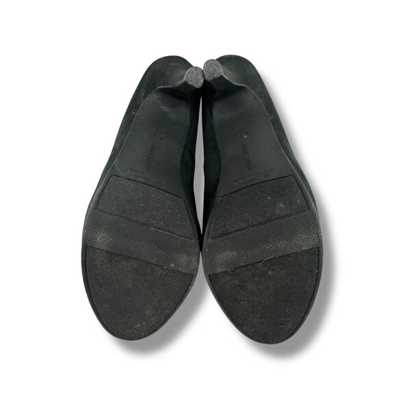 LC Lauren Conrad 5"Heels Stiletto Size 8 Black Faux Suede Platform Pumps Johanna - Picture 7 of 10